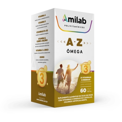 Amilab Polivitaminico a z + omega 3 60 capsulas