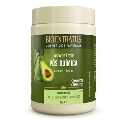 Banho De Creme Pós Quimica Abacate E Jojoba 1kg Bio Extratus