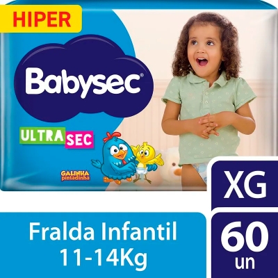 Fralda Babysec Ultrasec Hiper XG 60 Unidades