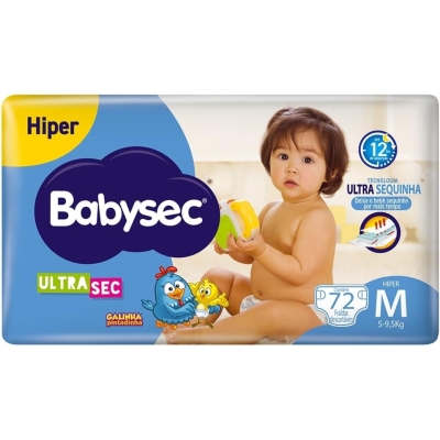 Fralda Babysec Ultrasec Hiper M 72 Unidades