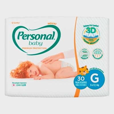 Fralda Personal Baby Premium Protection Mega G 30 Unidades