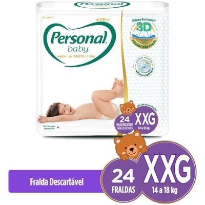 Fralda Personal Baby Premium Protectio Mega XXG - 24 Unidades