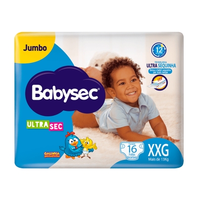 Fralda Babysec Ultrasec Jumbo XXG 16 Unidades