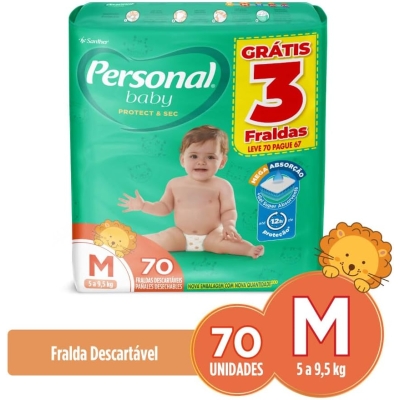 Fralda Personal Baby Protect & Sec Hiper M - Leve 70 Page 67