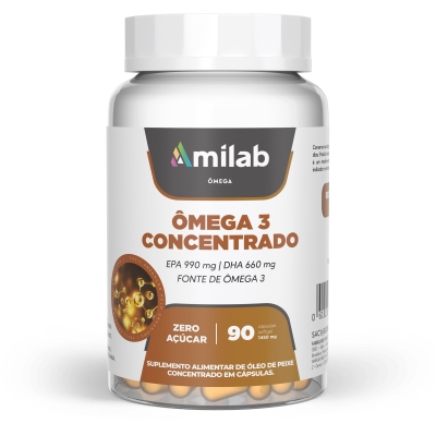 Amilab Ômega 3 Concentrado 90 Cápsulas