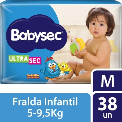 Fralda Babysec Ultrasec Mega M 38 Unidades