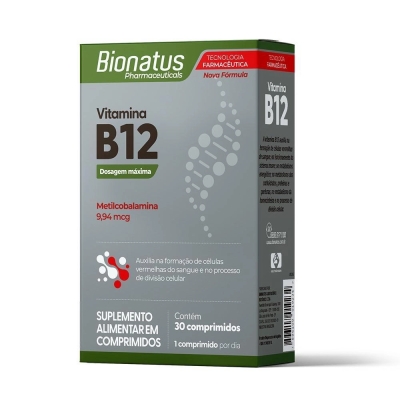 Vitamina B12 Bionatus 30 Comprimidos